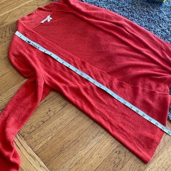Eileen Fisher 100% Linen Bright Red Cardigan Size XS - Picture 3 of 11